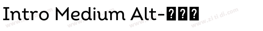 Intro Medium Alt字体转换